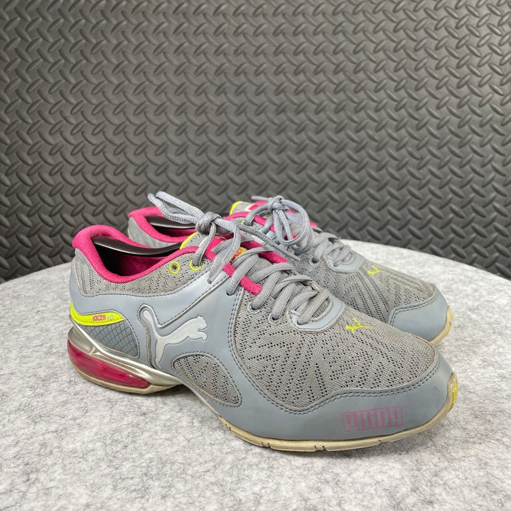 PUMA Cell Riaze Cross-Training Women's Shoes Size 6 Gray Pink Running Sneakers
